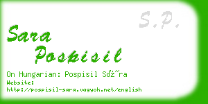 sara pospisil business card